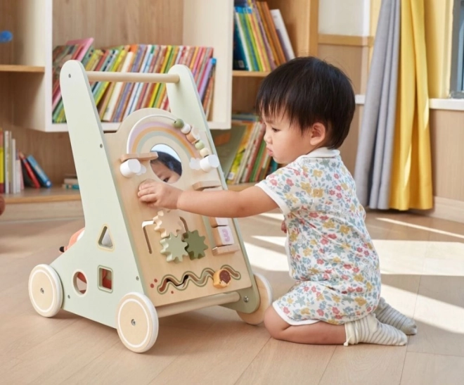 PolarB olijfkleurige educatieve loopwagen
