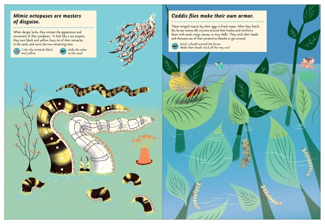 Creatief activiteitenboek met stickers - Vindingrijke dieren