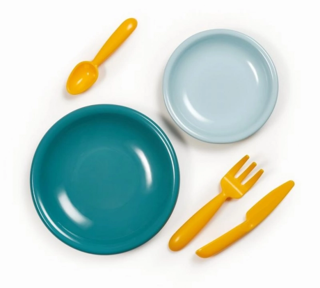 Kleurrijke plastic picknickset