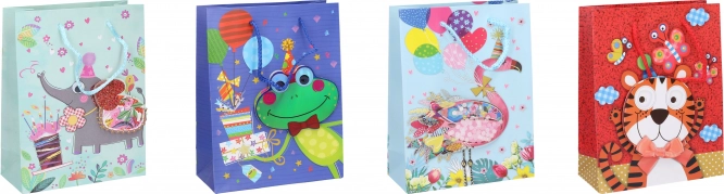 Cadeautas S kind 23 × 18 × 8 cm met dieren