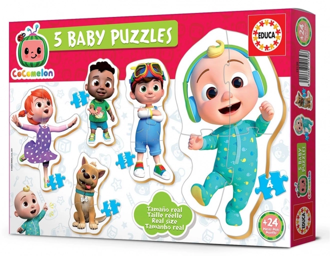EDUCA Baby puzzel Cocomelon 5 in 1 (3-5 stukjes)
