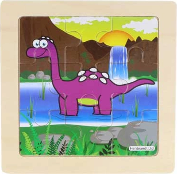 Houten puzzel dinosaurus Stegosaurus 9 stukjes