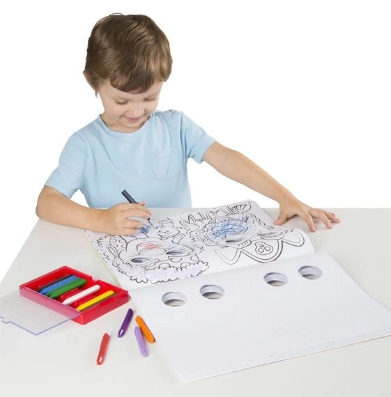 Kleurboek met ogen van personages