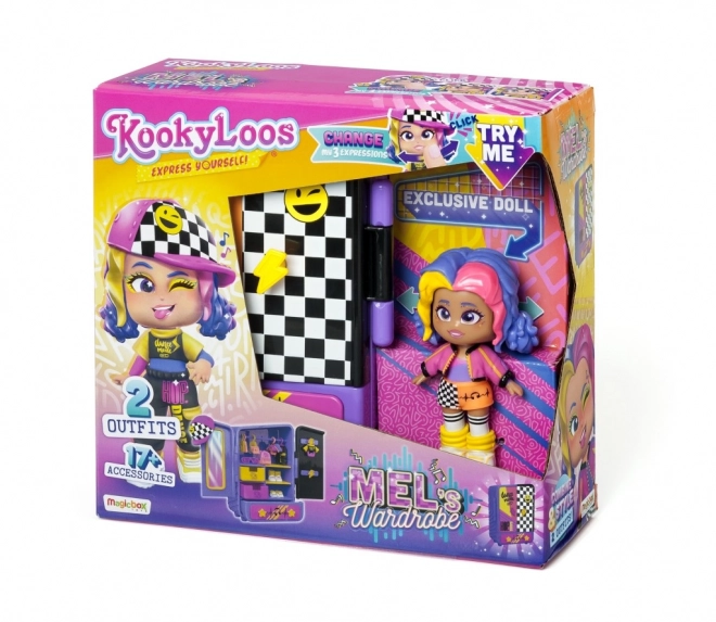 KookyLoos Mel speelset - kledingkast voor poppen
