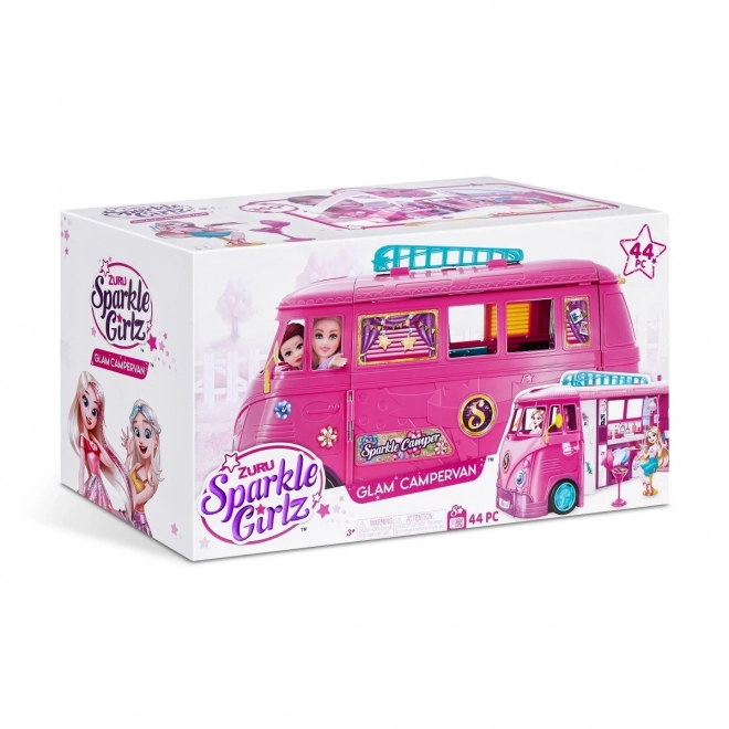Retro camper met accessoires