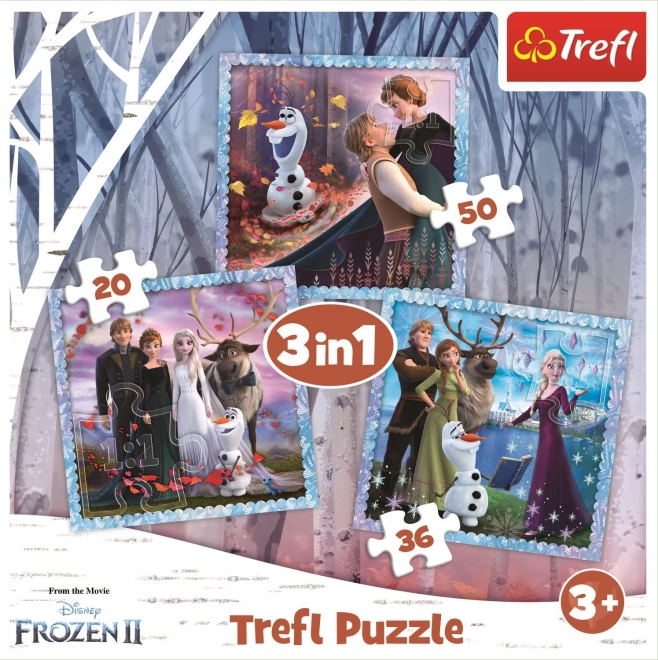 TREFL Puzzel Frozen 2: Magisch verhaal 3-in-1 (20,36,50 stukjes)