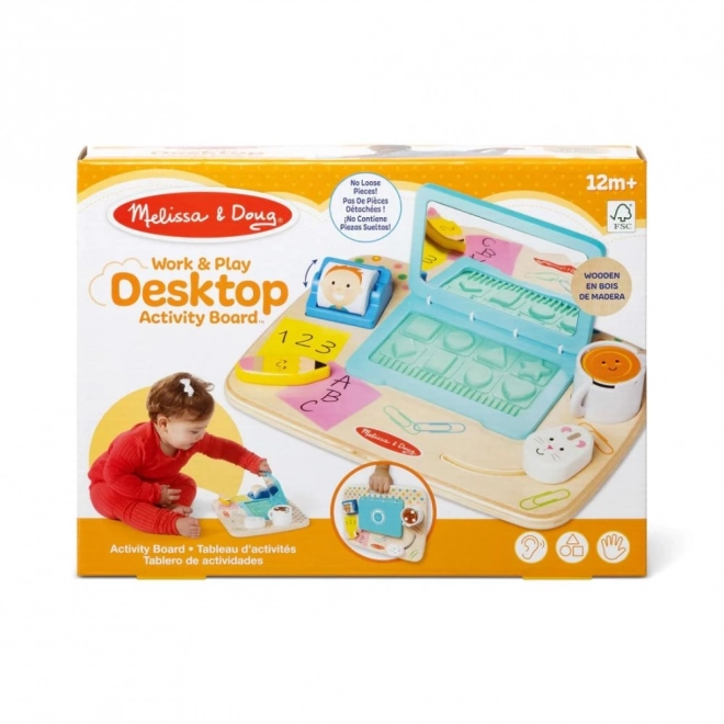 Houten educatieve laptop