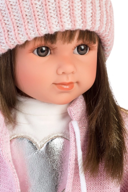 Llorens 53528 SARA - realistische pop met een zacht stoffen lichaam - 35 cm