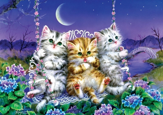 ART PUZZLE Legpuzzel Kittens op de schommel 500 stukjes