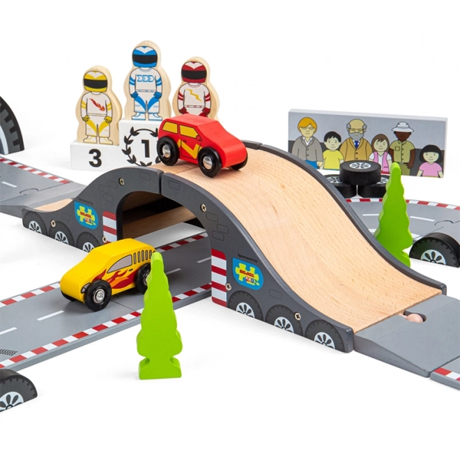 Bigjigs Rail Houten Racebaan Wedstrijddag