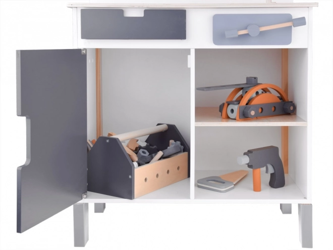 Houten werkplaats set voor kinderen met gereedschap