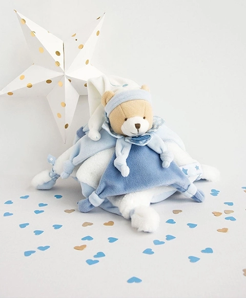 Doudou set pluche knuffelbeer met mutsje