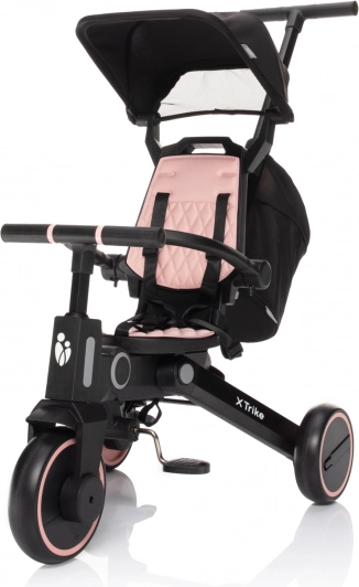 Kinderdriewieler 7-in-1 X Trike – Kwartsroze