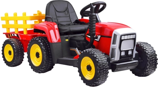 Elektrische tractor met aanhanger en afstandsbediening – Groen