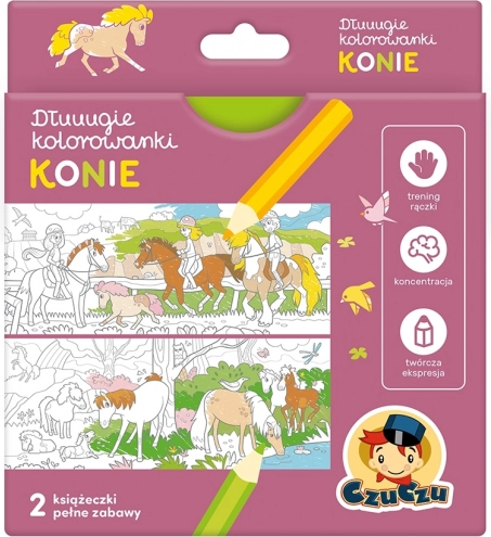 Lange kleurplaten Paarden – creatieve set voor kinderen CZUCZU