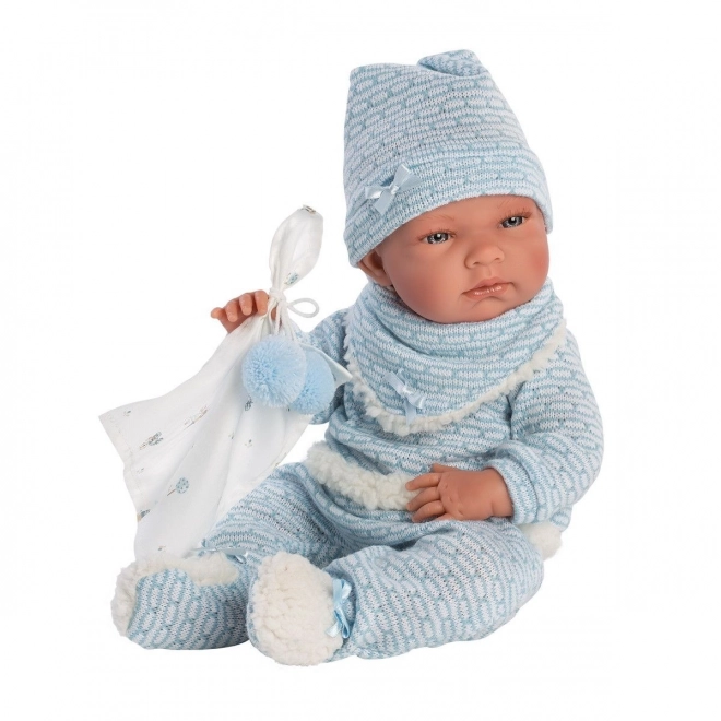 Llorens 73859 PASGEBOREN JONGEN - realistische babypop met volledig vinyllichaam - 40 cm