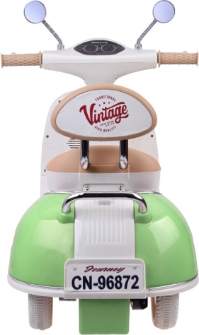 Klassieke elektrische kinderscooter oranje – Groen