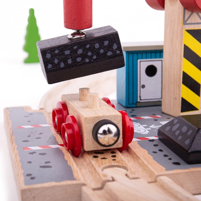 Bigjigs Rail Kolendok met Kraan