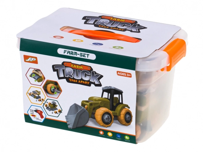Boerenset met tractoren en boerderijdieren
