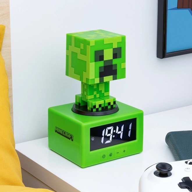Wekker met Minecraft Creeper thema