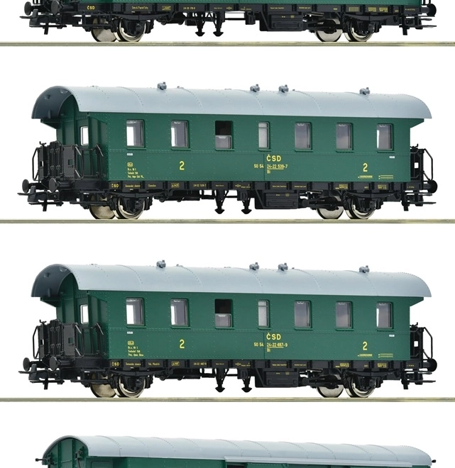 Set van persoonlijke wagons ČSD voor modeltreinen