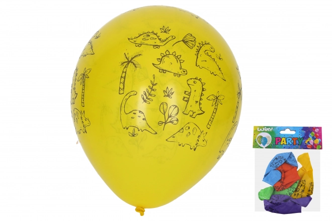 Opblaasbare dinosaurusballetjes 30 cm - 5 stuks