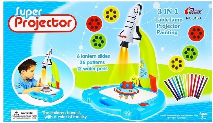 3-in-1: projector, lampje en schilderset