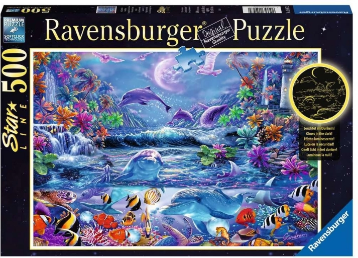 RAVENSBURGER puzzel die in het donker gloeit – magische wereld 500 stukjes