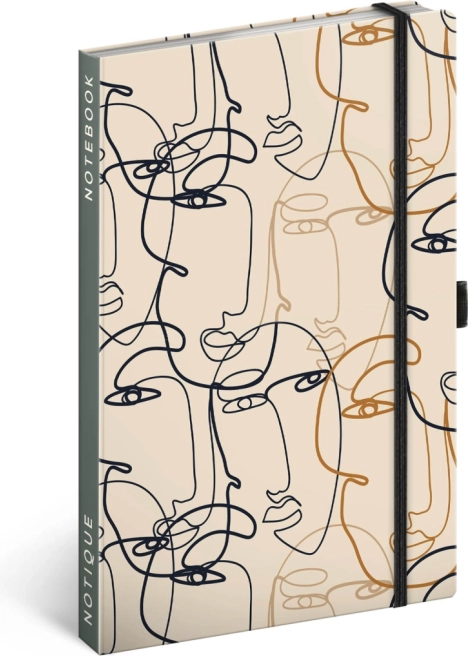 NOTIQUE gelinieerd notitieboek gezicht 13 × 21 cm