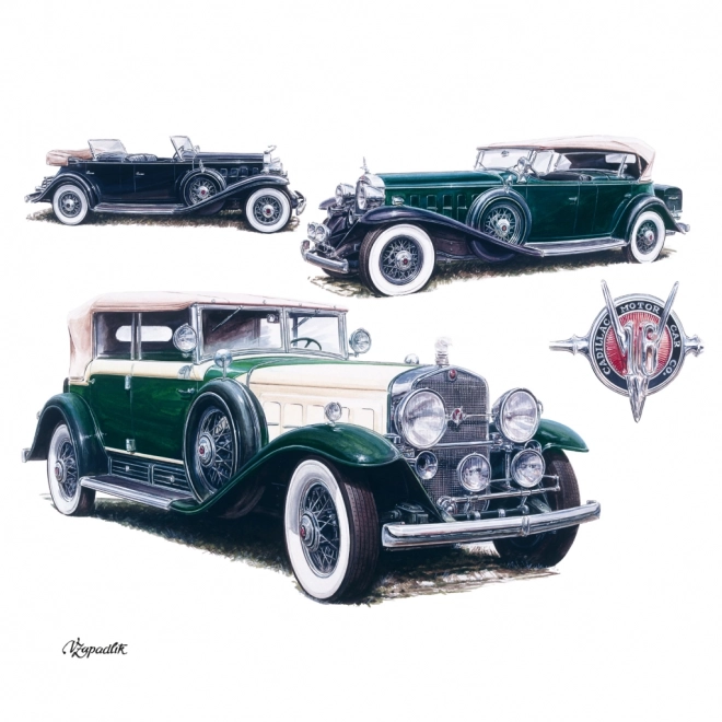 NOTIQUE Notitiekalender Classic Cars – Václav Zapadlik, 2025, 30 x 30 cm