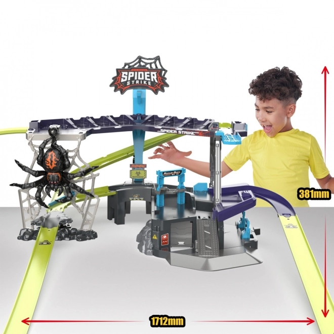 Autoracebaan Spider aanval ingesteld