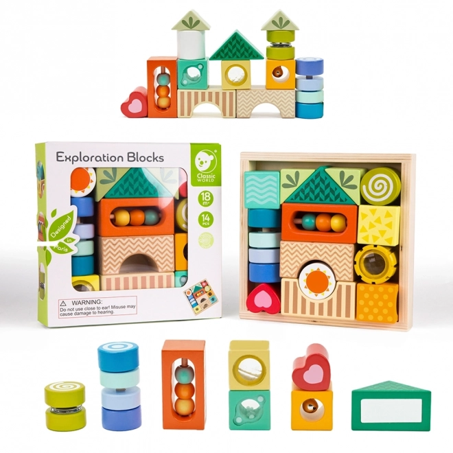 Houten sensorische blokken Classic World Montessori