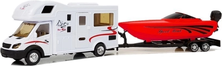 Set caravan en boot voor kleine avonturiers