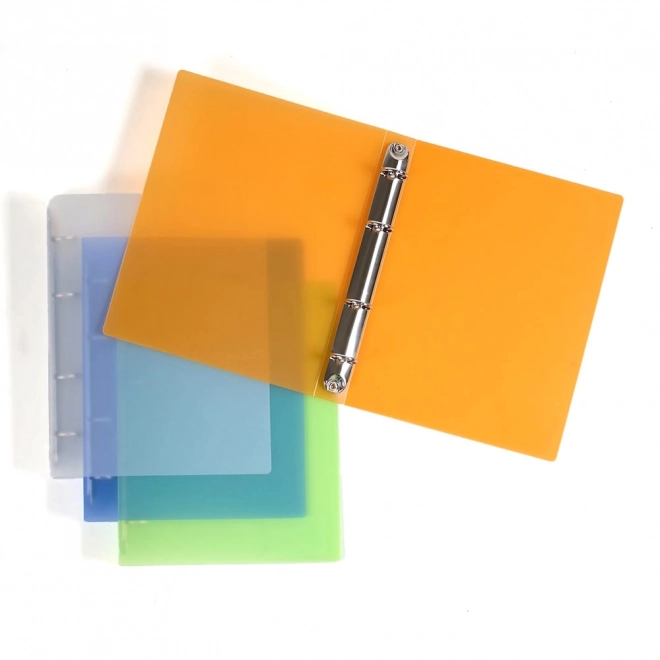 Map PP A5 4-rings Opaline oranje