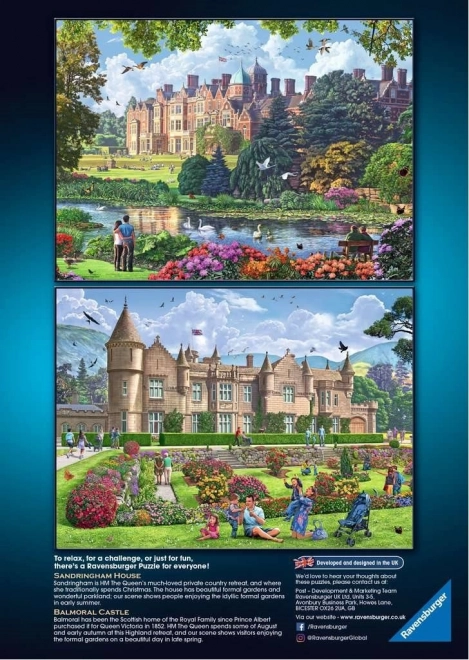 Ravensburger puzzel Koninklijke residenties Verenigd Koninkrijk 4x500 stukjes