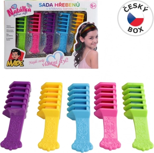 Set kammen met krijtkleuren voor kinderen