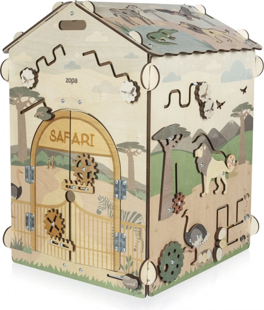 Educatief houten activiteitenhuis groot Dino park – Safari
