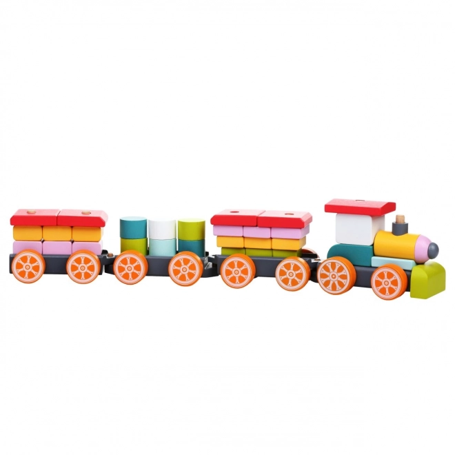 CUBIKA 13319 Treintje drie wagons - houten puzzel 35 stukken
