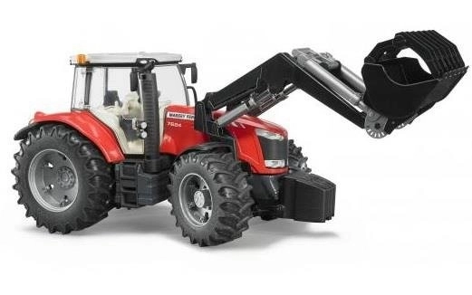 Bruder Tractor MASSEY FERGUSON 7624 met voorlader