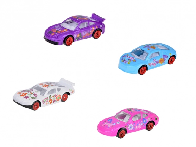 Set van metalen autootjes voor meisjes