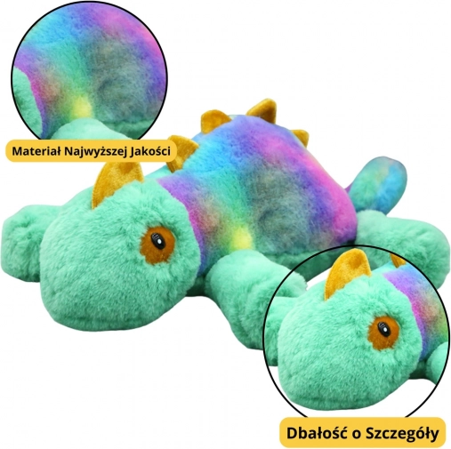 Pluchen kameleon - kleurrijke knuffel 45 cm