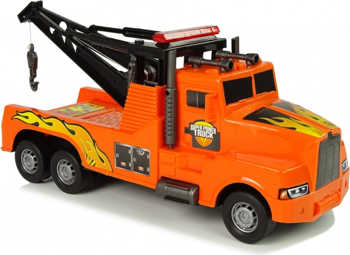 Werkende kraan met haak en handlier