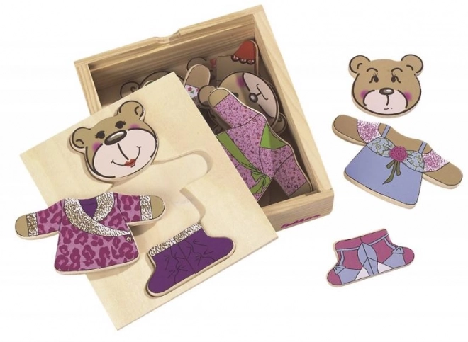 Houten puzzel beer