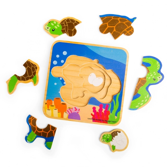 Bigjigs Toys Puzzel Levenscyclus van de Schildpad