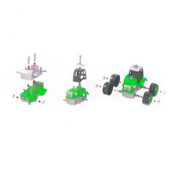 Schroeftractor met aanhanger