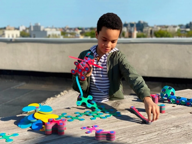 Magnetische blokken Clixo Super Rainbow, 60 stuks