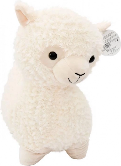 Crèmekleurige pluchen lama 40 cm