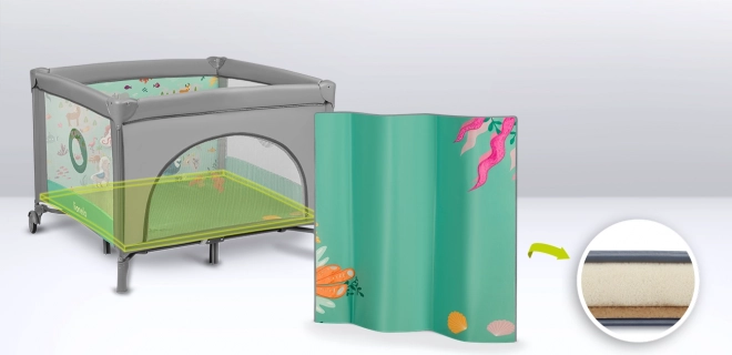 Kinderbox Lionelo Mille grijsgroen