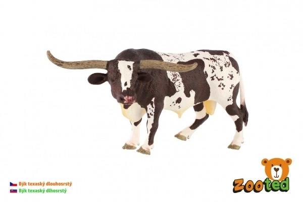 Model van een Texaanse langhoornstier 15 cm