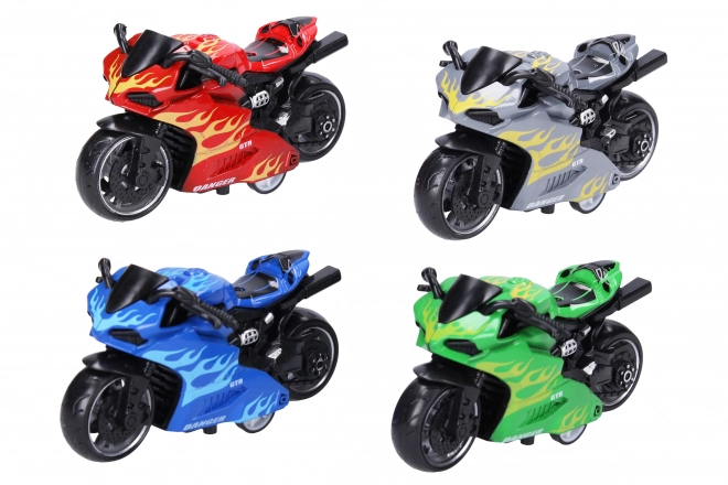 Supersport motorfiets met een terugtrekmechanisme